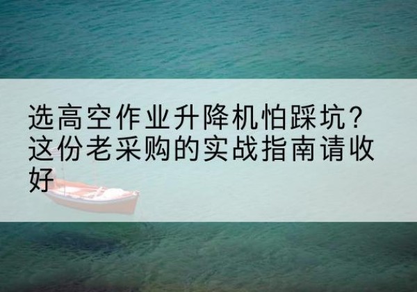 涉县高空作业升降机厂家推荐-选高空作业升降机怕踩坑？这份老采购的实战指南请收好
